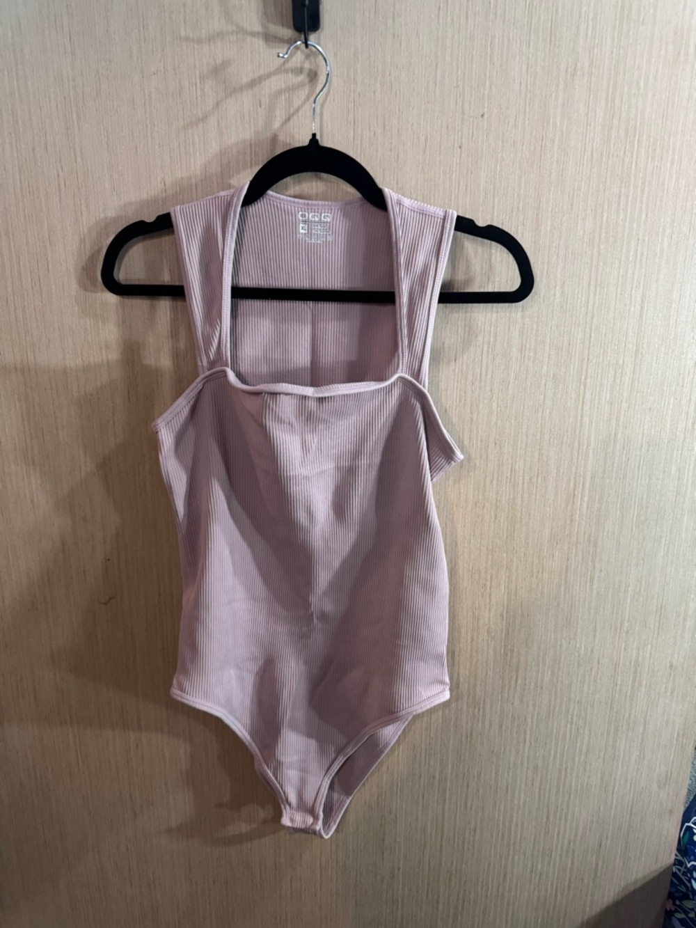 Women’s OQQ Ribbed One-Piece BodySuit in Dusty Pink Size XL
